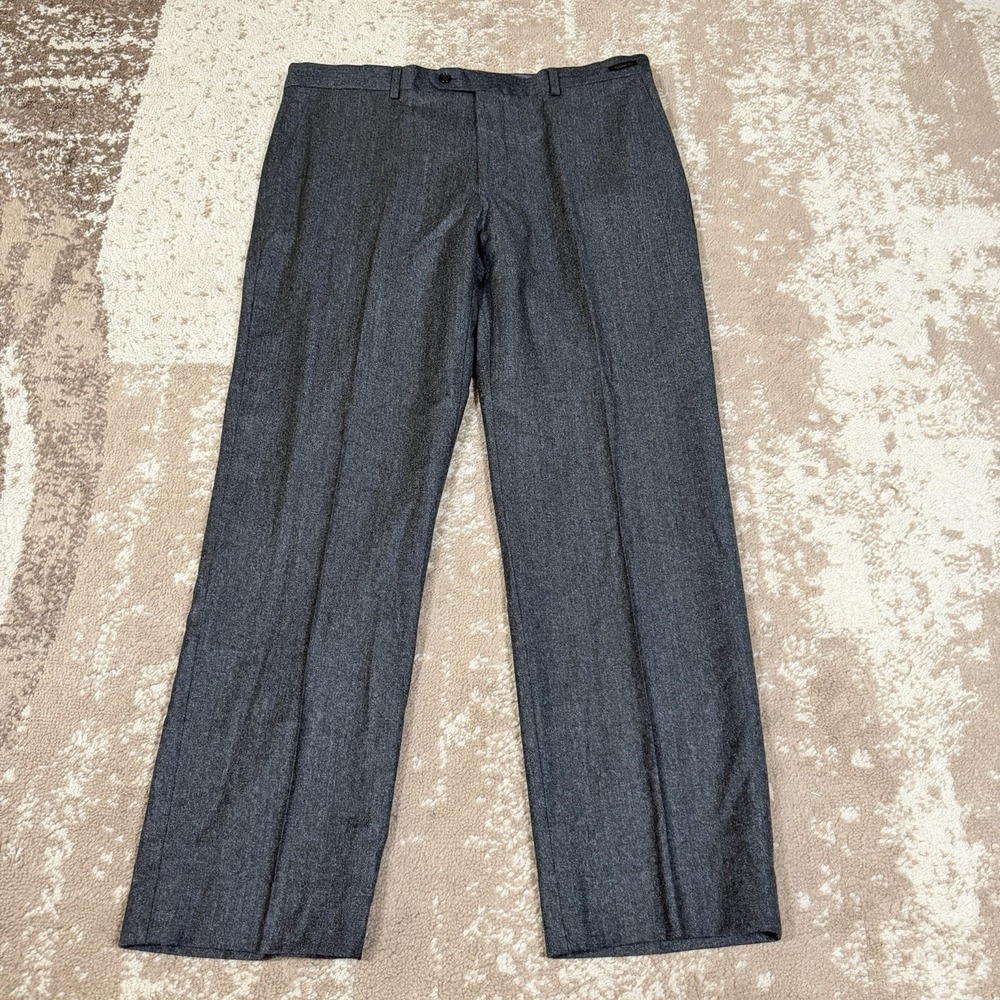 Jos A Bank Reserve Dress Pants Mens 36x30 Marzotto Super 110s Wool Gray
